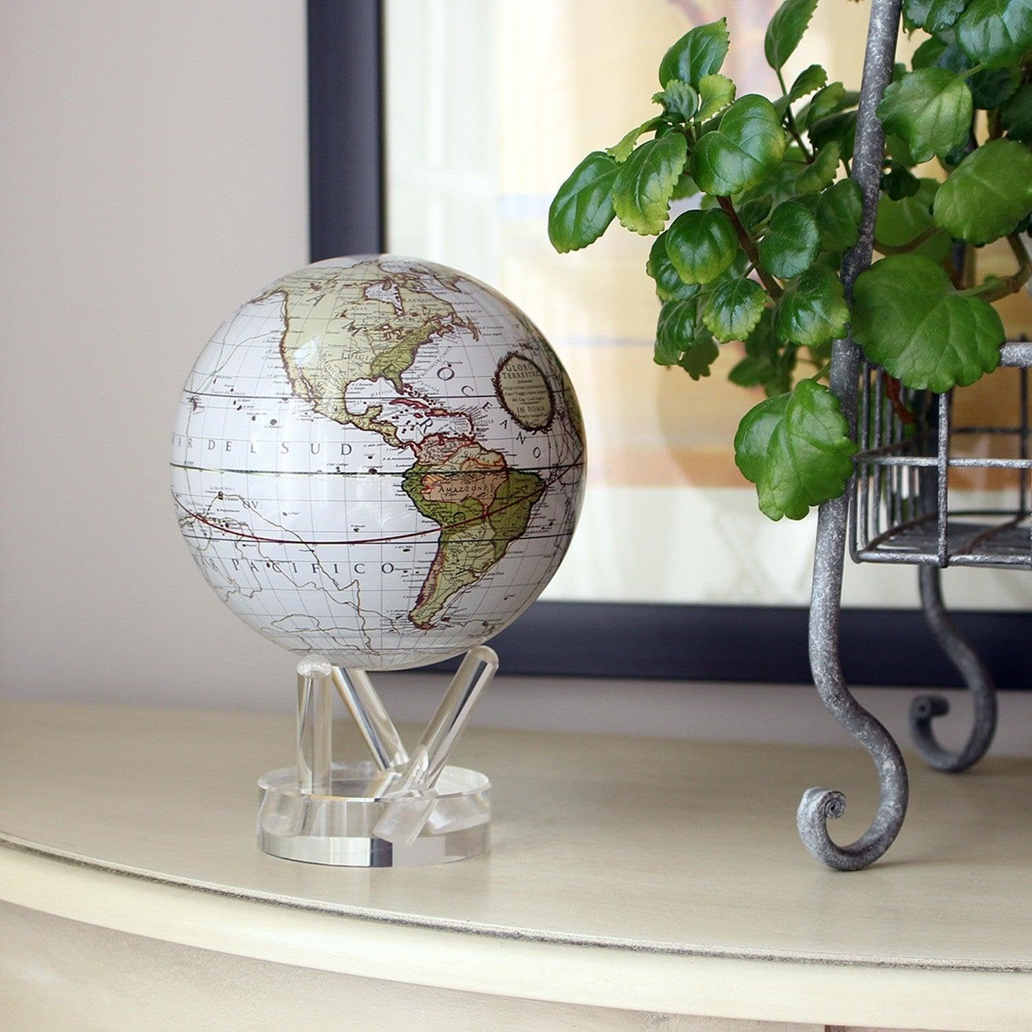 MOVA Globe Antique Terrestrial White 4.5